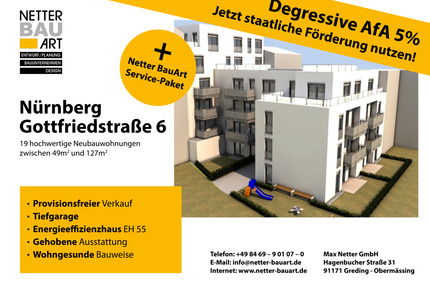 19 Eigentumswohnungen 6350-6500€m² Whg. 6, Gleißhammer, St. Peter - Nürnberg St Peter