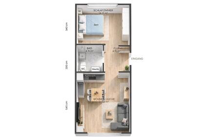 Wohnung zu vermieten 45 qm - 430,00&nbsp;EUR Kaltmiete, ca.&nbsp; 45,00&nbsp;m&sup2; in Iserlohn (PLZ: 58636)