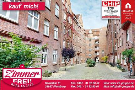 ### RESERVIERT ### frei lieferbare 2 Zimmer Wohnung im historischen Burghof von Flensburg