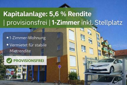 5,6% Rendite - provisionsfreies 1- Zimmer Apt. inkl. Duplexparker - Fürth Altstadt