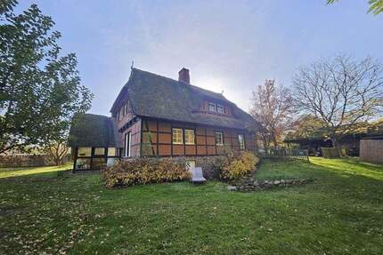 PREIS GESENKT Traumhaus mit Wintergarten unterm Reetdach plus 2,8ha Wald dahinter - Liessow