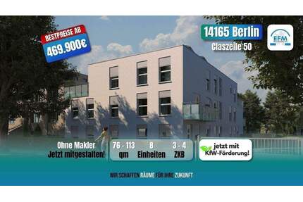 ++BESTPREIS++ NEUBAU 3 ZKB MIET-ENERGIESPAREND altersgerecht in begehrter Lage Berlin-Zehlendorf