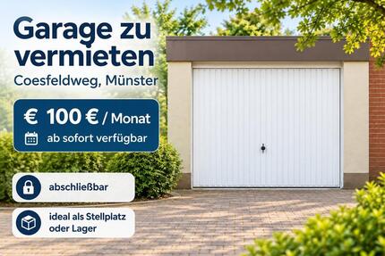 Garage Münster zu vermieten - 100,00&nbsp;EUR Kaltmiete, ca.&nbsp; 16,00&nbsp;m&sup2; in Münster (PLZ: 48161) Gievenbeck