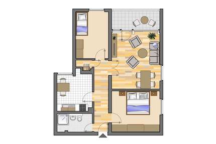 Wohnung zum Mieten in Gelsenkirchen 499,00 € 71.26 m²