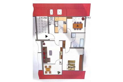 3-Zimmer-Dachgeschosswohnung - 1.055,00&nbsp;EUR Kaltmiete, ca.&nbsp; 74,00&nbsp;m&sup2; in Dettingen unter Teck (PLZ: 73265)