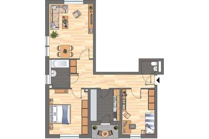 Wohnung zum Mieten in Haßloch 587,57 € 74.7 m²