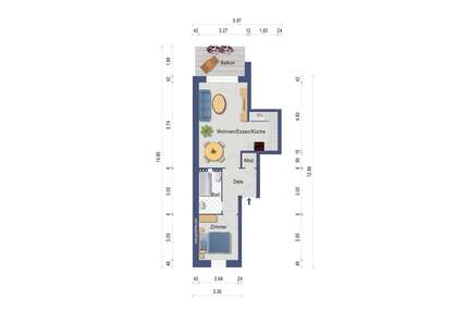 Wohnung zum Mieten in Düsseldorf 900,00 € 45.1 m²