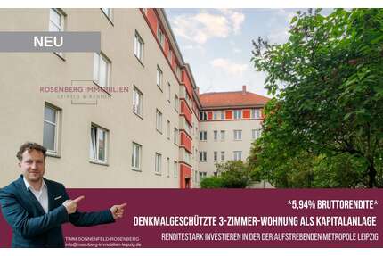 Wohnung zum Kaufen in Leipzig Schönefeld-Abtnaundorf 99.900,00 € 67.14 m² - Leipzig / Schönefeld-Abtnaundorf