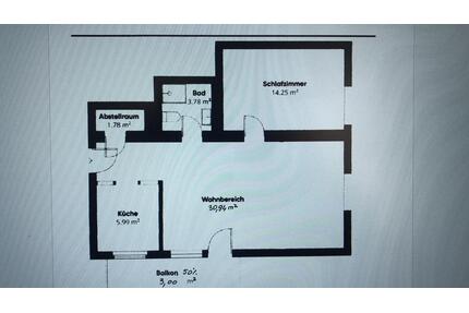 2 Zi-Wohnung 59 qm, mit Balkon und Stellplatz - Aschaffenburg Damm