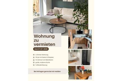 EG Wohnung 2 Zimmer, ca.55 qm, zentral Terrasse , kleiner Garten - Mettingen