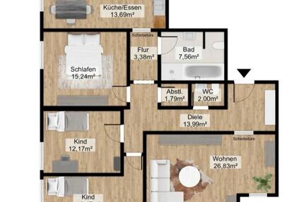 4-Zimmer Wohnung 2014 modernisiert 3 Außenstellplätze - Marbach am Neckar