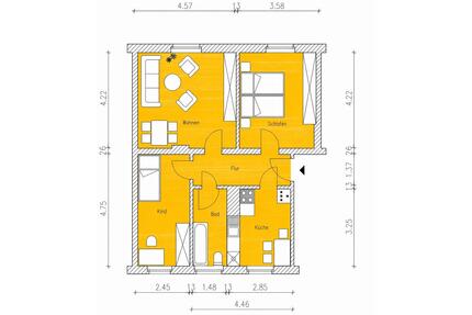 Hochwertig sanierte 3- Raum- Wohnung, Erstbezug in grüner Lage - Delitzsch