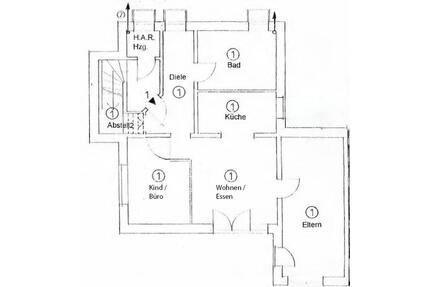3-Zimmer Souterrainwohnung mit Garten in Bockraden - Ibbenbüren