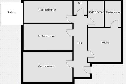 große 3-Zimmer Wohnung mit Süd-Balkon - Wolfsburg Alt-Wolfsburg