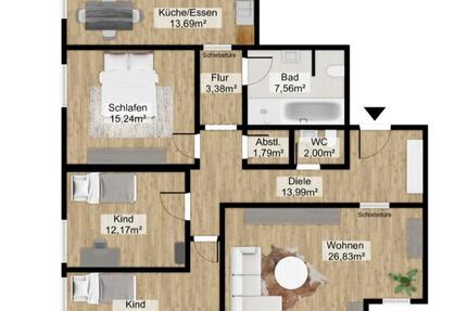 4-Zimmer Wohnung 2014 modernisiert 3 Außenstellplätze - Marbach am Neckar