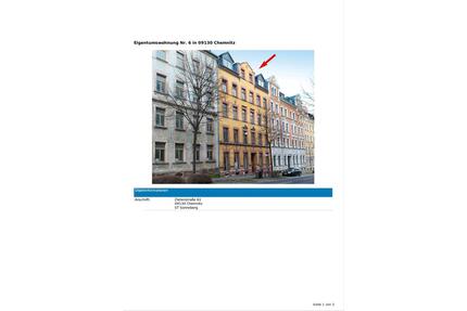 Schöne 2-Zimmer-Wohnung (58 m²) in Chemnitz zu verkaufen