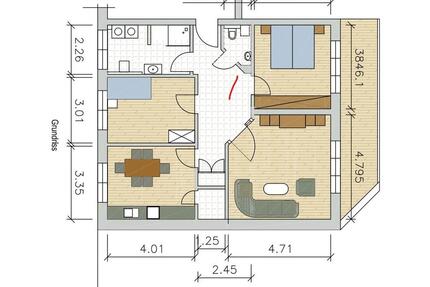3 Zimmerwohnung Papenburg Obenende mit Balkon und Garage