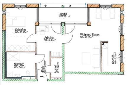 Wohnung zum Mieten in Siegsdorf 1.003,00 € 70.6 m²