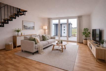 Neubau-Reihenhaus mit EBK in Feldrandlage in Darmstadt-Wixhausen