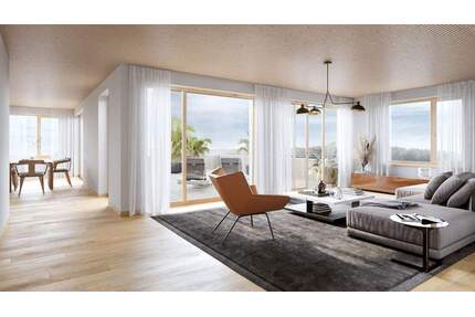 Neuwertige, großzügige 4-Zimmer- Wohnungen in ökologischer Bauweise mit schönem Balkon und Blick ins Grüne - Waldshut-Tiengen