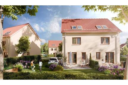 Doppelhaushälfte mit Dachgeschoss zum Selbstausbau am Störmthaler See - Großpösna