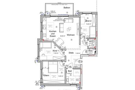 4-ZKB Whg. Erstbezug ! - 1.150,00&nbsp;EUR Kaltmiete, ca.&nbsp; 90,00&nbsp;m&sup2; in Delbrück (PLZ: 33129)