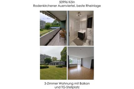 Rodenkirchener Auenviertel, beste Rheinlage Moderne 3-Zimmer Wohnung mit Balkon und TG-Stellplatz (bezugsfrei ab 01.09.2026) - Köln
