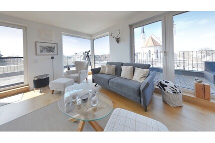 Exklusives Penthouse mit Alpenblick – stilvolles Wohnen nahe Salzburg - voll möbliert - Freilassing