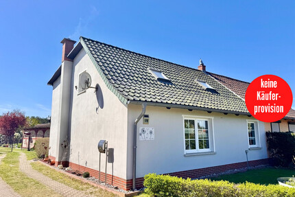 HORN IMMOBILIEN ++ Leopolshagen nur 5 km bis zum Stettiner Haff, Doppelhaushälfte in ruhiger Lage - Leopoldshagen