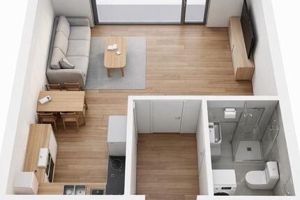 1-Zimmer-Wohnung ca. 35 m² mit Terrasse - Lügde