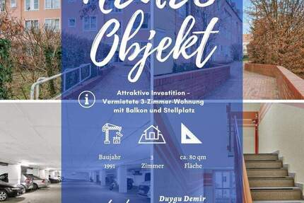 Attraktive Investition - Vermietete 3-Zimmer-Wohnung mit Balkon und Stellplatz - Berlin Spandau