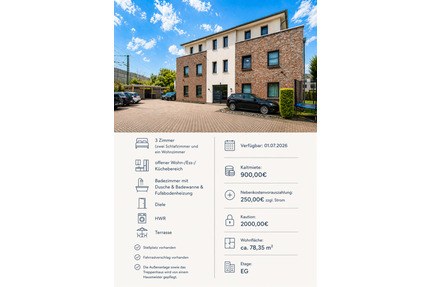 3-Zimmer-Erdgeschosswohnung mit Terrasse in Oldenburg-Bürgerfelde