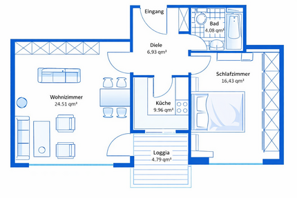 Wohnung zum Kaufen in Friedrichsdorf 229.000,00 € 57.81 m²