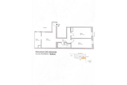 Dreiraumwohnung mit 68,30 m ² zu vermieten - Wittenberg Lutherstadt
