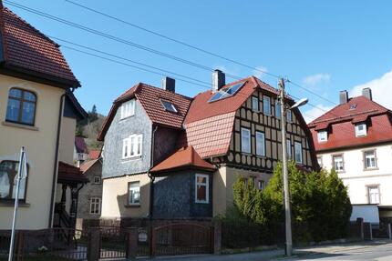 Stadtvilla und Obstgarten in zentraler Lage, Gewerbeteil - Steinbach-Hallenberg