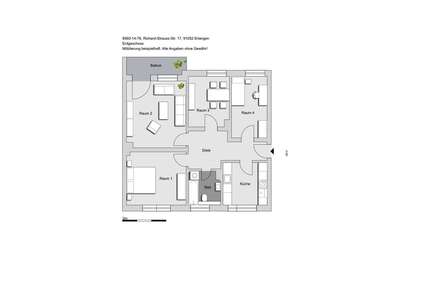Wohnung zum Mieten in Erlangen 775,24 € 80.17 m²