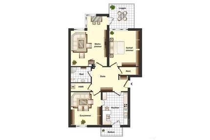 3-Zimmerwohnung mit Loggia und Balkon zum Verkauf in Niederndorf - Aschau im Chiemgau