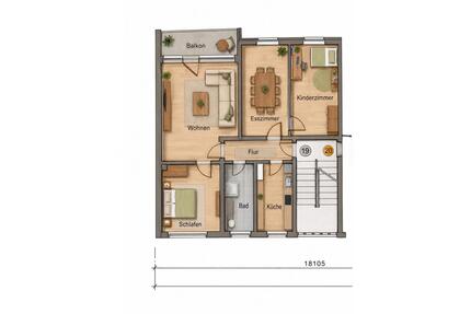 Erstbezug nach Sanierung – Moderne 4-Zimmer-Wohnung mit Balkon! - Riesa Neuweida