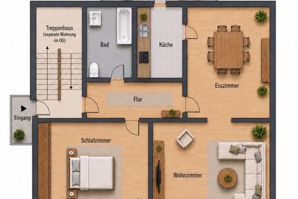3 Zimmer EG Wohnung mit Garten&Garage in Ibbenbüren - Laggenbeck