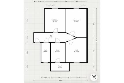 3 Zimmer-Dachgeschosswohnung mit Balkon in super Lage - Burgstädt