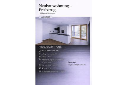 Neubauwohnung Erstbezug - 1.440,00&nbsp;EUR Kaltmiete, ca.&nbsp; 120,00&nbsp;m&sup2; in Albbruck (PLZ: 79774)
