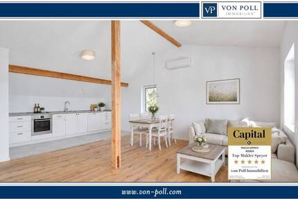 Dachgeschoss-Wohnung mit Sichtgebälk, Aufzug und großem Balkon - Limburgerhof
