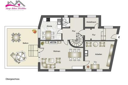 Moderne Maisonettewohnung mit Dachterrasse und neuer Einbauküche in Top-Innenstadtlage - Jever