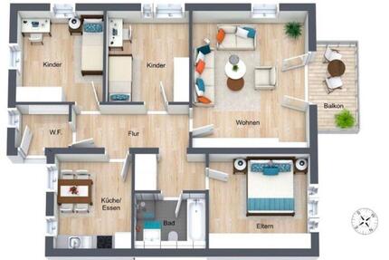4 Zimmer Wohnung - 870,00&nbsp;EUR Kaltmiete, ca.&nbsp; 87,00&nbsp;m&sup2; in Sulzbach-Rosenberg (PLZ: 92237)