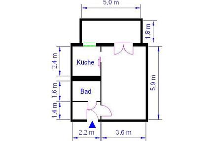 !!!Ideal für Senioren - ruhige 1-Raumwohnung mit Balkon!!! - Magdeburg Großer Silberberg
