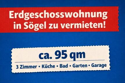 Erdgeschosswohnung in Sögel mit Garten und Garage