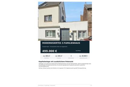 Modernisiertes 3-Familienhaus in Troisdorf-Spich