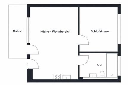 2-Zimmer Wohnung inkl. Balkon, Stellplatz, EBK - Cadolzburg