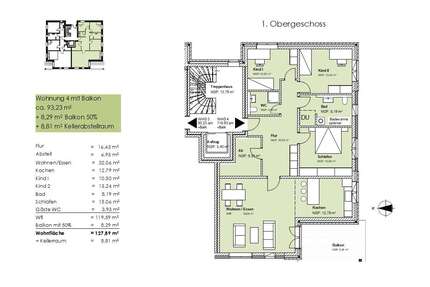 Wohnung zum Kaufen in Niedersachsen - Braunschweig 556.000,00 € 128 m²