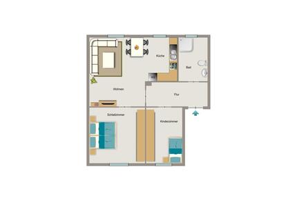 Vier Wände zum Wohlfühlen. - 451,00&nbsp;EUR Kaltmiete, ca.&nbsp; 50,07&nbsp;m&sup2; in Lünen (PLZ: 44534) Alstedde